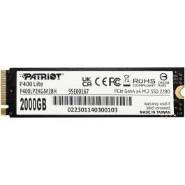 Patriot M.2 P400 Lite SSD 2 TB PCIe 4.0 x4 NVMe 1.4 M.2 2280 para PC/portátil Lectura 3500 MB/s Escritura 2700 MB/s