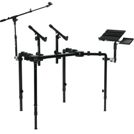 Quiklok Mesa Plegable XL para Teclado, Mezclador y Altavoz con Altura Ajustable (740-1180mm) - Carga Máxima 113.10 kg