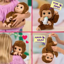 Moose Little Live Pets Mono de Peluche Interactivo Superinteractivo con +40 Sonidos y Reacciones, se columpia, para +3 años