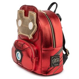 Loungefly Mochila Mini Iron Man Marvel con Luz, Ojos Brillantes y Reactor Iluminado