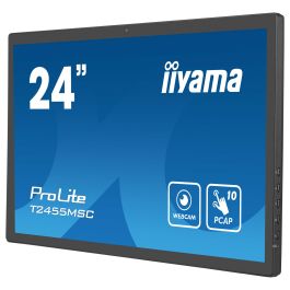 Iiyama T2455MSC-B1 Monitor Táctil 24" IPS Full HD 1920x1080 HDMI DisplayPort USB Altavoces Webcam Micrófono Negro