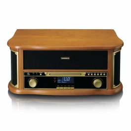 Lenco TCD-2571 Tocadiscos Madera con Reproductor Cassette, Radio DAB/FM, Bluetooth y USB - 10W Sonido, Pantalla LCD