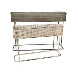 DKD Home Decor Macetero Vintage Gris Blanco Metal 22 x 70 x 100 cm Set de 2 Precio: 130.5900002. SKU: S3044428