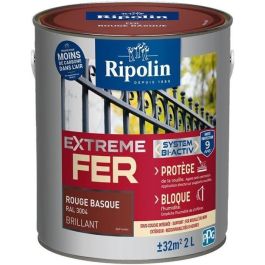 Ripolin RIP3174269077886 Esmalte de Alta Resistencia para Hierro, Tono Rojo Vasco Extremo RAL 3004, Acabado Brillante, Envase de 2 Litros Precio: 86.49999963. SKU: B19AR8JMV6