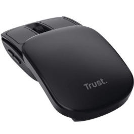 Trust Zylo Ratón Plegable Inalámbrico 25733 para portátil/PC hasta 2400 DPI, receptor USB-C, 5 meses batería