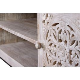 Giner y Colomer Mueble Tv Madera de Mango y Patas de Metal Blanco Envejecido