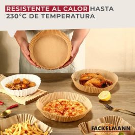 Fackelmann Bandeja de Papel Redondo para Airfryer, 50 Unidades, Filtros de Aceite, Papel de Hornear
