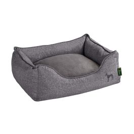 Hunter Sofá Perro Boston 80x60 cm Gris - Cama Mascota con Cojín Reversible, Funda Extraíble Lavable, Antideslizante