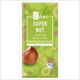 ICHOC Chocolate con Avellanas Bio Vegan 80g - Preparado Ecológico con Almendra y Cacao Precio: 3.7900005. SKU: B1JVA8SG6N
