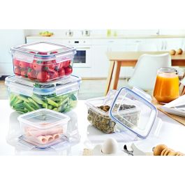 Set de 3 fiambreras herméticas Dem - 500, 900, 1500 ml (6 Unidades) Set de 3 fiambreras herméticas Dem - 500, 900, 1500 ml (6 Unidades)