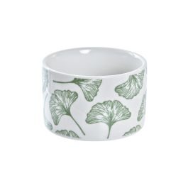 DKD Home Decor Tabla Aperitivo Tropical Gres Bambu Verde Blanco Natural Hojas Set 4 28 x 1.5 x 9.7 cm
