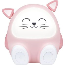 Bigben BIG1720484340629 - Altavoz Luminoso y Luz Nocturna Bluetooth 5.0 para Niños Cat, 15W, Temporizador, Batería USB-C