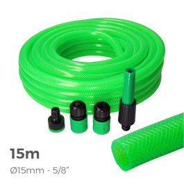 Edm Kit manguera de jardín 15 m PVC 3 capas verde fluorescente anti-algas presión máxima 25 bar Precio: 24.50000014. SKU: S7916466