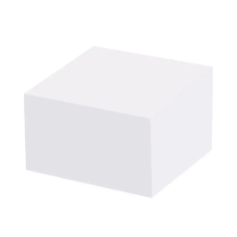 Liderpapel Taco Papel Encolado Blanco 500+75 Hojas 100x100x60 mm 80 gr