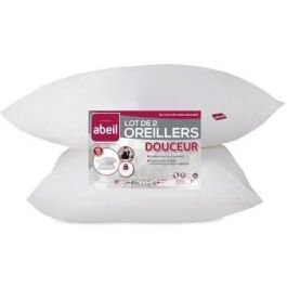 ABEIL Juego de 2 almohadas suaves - 60 x 60 cm - Blanco ABEIL Juego de 2 almohadas suaves - 60 x 60 cm - Blanco