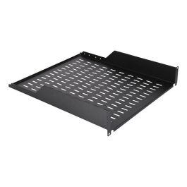 Logon RAS215BL Bandeja de Rack Fija 19" 2U, 550mm Profundidad para Armarios, Ventilada, 2 Puntos, Carga 30kg, Negra