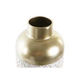 DKD Home Decor Jarrón Árabe Dorado Blanco Metal 16 x 40 x 16 cm (4 Unidades)