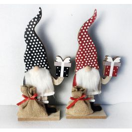 Figura Navidad Tradicional DKD Home Decor Negro Rojo 5 x 31 x 13 cm (12 Unidades) Precio: 35.50000003. SKU: B1J78D4EHQ