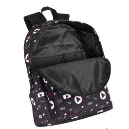 PERONA Mochila Escolar Tik Tok 42cm, con Bolsillo Botella, Tirantes Acolchados, Adaptable a Carro y Cintas Reflectantes para Niños