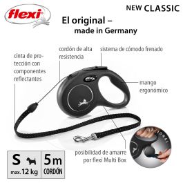 Flexi Correa New Classic S Cordón 5 Metros Negro Flexi Correa New Classic S Cordón 5 Metros Negro