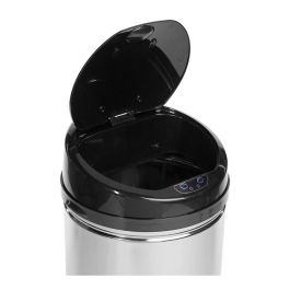 Five Simply Smart Cubo de Basura Automático con Sensor de Apertura Modelo Alpha Acero Inoxidable 42 L Plata/Negro Ø30x77cm
