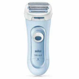 Braun Silk-épil Lady 5-160 Afeitadora Eléctrica Mujer 3 en 1, Wet & Dry, Sin Cable, Azul con Rejilla Flotante y Accesorios Exfoliante/Recortador