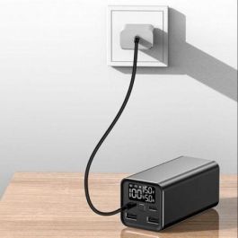 Leotec LEPOW65W20K Batería Externa Powerbank 20000mAh 65W PD para Portátiles 4 Puertos USB-C/A LCD con Cable 65W