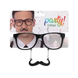 Gafas Con Bigote Negro Elegante Accesorio para Disfraces Caballero Barón Época Fiesta Carnaval