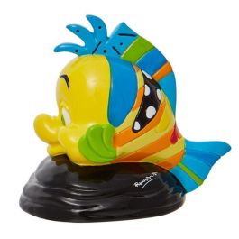 Enesco Figura Disney La Sirenita Flounder Britto de Resina Pintada a Mano 9 cm