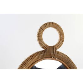 DKD Home Decor Espejo Tropical Marron Ratan Espejo 68 x 39 x 2 cm