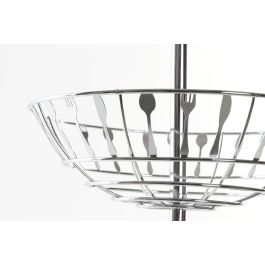 DKD Home Decor Frutero Basicos Metal cromado Plateado 2 Unidades 28 x 56 x 32 cm