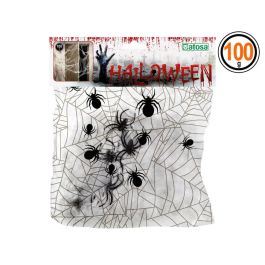 Telaraña Decoración Halloween Blanca 100 gramos con Arañas Negras - Accesorio Fácil de Usar para Puertas, Ventanas y Mesas Precio: 1.49999949. SKU: S1130688