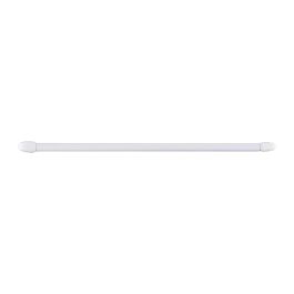 Cintacor Portavisillo Plano Extensible 80-145 cm Blanco 11 mm, Incluye 2 Unidades y Alcayatas