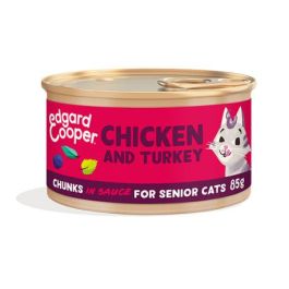 Feline Senior: Alimento Húmedo para Gato Senior Sabor Pavo y Pollo, Trocitos en Lata, Pack de 18 Unidades de 85 gr Precio: 22.8900001. SKU: B177DPJQQ4