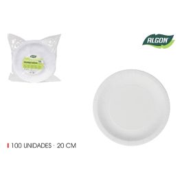 Set de 100 platos de cartón rojo y soja 20 cm Algon (10 Cajas) Precio: 32.58999964. SKU: B1JD4T3ZQM