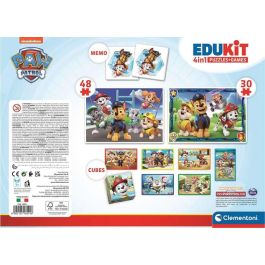Clementoni Puzzle Edukit 4 en 1 Paw Patrol Rompecabezas para Niños +3 Años