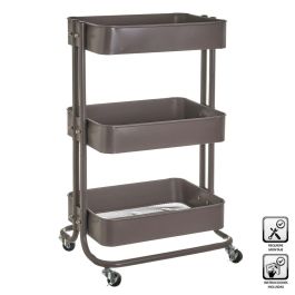Carrito Verdulero Gris Metal 44 x 36 x 73 cm Carrito Verdulero Gris Metal 44 x 36 x 73 cm