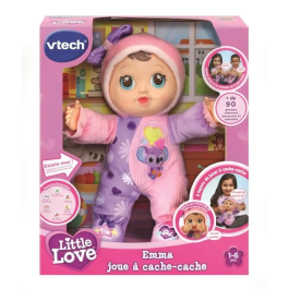 Vtech Emma juega al escondite - Muñeca interactiva 32 cm, 1-6 años, idioma francés