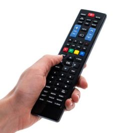 Ewent EW1575 Mando a distancia universal para TV LG y Samsung, compatible con Smart TV y 3D, listo para usar, Negro.