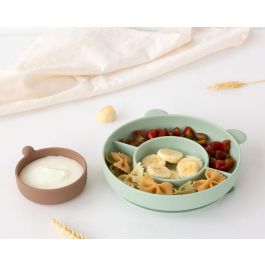 KioKids Plato de Silicona con 3 Compartimentos, Ventosa y Diseño de Oso para BLW, Verde, de Grado Alimentario y Lavavajillas, Edad +6 Meses Precio: 15.88999951. SKU: B16WNF622B