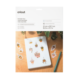 Cricut 2010365 Vinilo de Transferencia Térmica Liso, Plata, 10 Hojas, Compatible con Maker/Explore/Joy Xtra