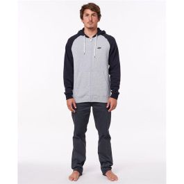 Sudadera con Capucha Hombre Rip Curl Embroid Hooded Zip Thru Gris claro