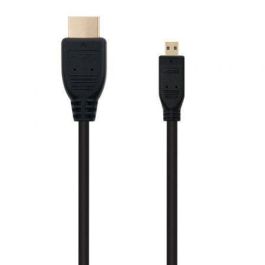Nanocable 10.15.3502 Cable Micro HDMI a HDMI Macho 1.8m Negro 4K v1.4, Alta Velocidad con ARC y 3D, Conectores Dorados