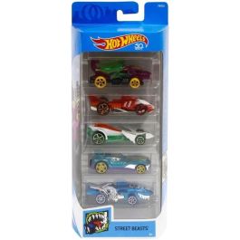 Hot Wheels 1806 Pack de 5 Vehículos Metálicos a Escala 1/64, Resistentes y Coloridos, para Pistas y Garajes - Edad +3 Años