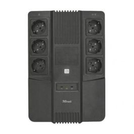 Trust 23326 SAI Maxxon Línea Interactiva 800VA/360W, 6 Salidas (3 Batería), Protección Sobretensiones, AVR y USB