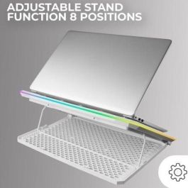 Mars Gaming MNBC13W Soporte Refrigerante para Portátiles hasta 17" con 13 Ventiladores, RGB, Ergonómico, USB, Pantalla LCD y Soporte Móvil Mars Gaming MNBC13W Soporte Refrigerante para Portátiles hasta 17" con 13 Ventiladores, RGB, Ergonómico, USB, Pantalla LCD y Soporte Móvil