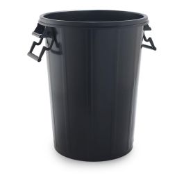 Sp Berner Cubo de Basura 100 Litros Negro Sin Tapa Polipropileno Ø53x65,5cm