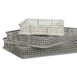 DKD Home Decor Bandeja Vintage Multicolor Metal Set de 3 Piezas 38 x 8 x 53 cm