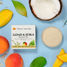 Alma Secret Champú Sólido Katira para Cuero Cabelludo Sensible, Hidratante y Antifrizz, 85 gr