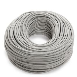 Cable Redondo Textil Gris SKD-C275-GREY con Cubierta de Cobre Multifilar para Decoración